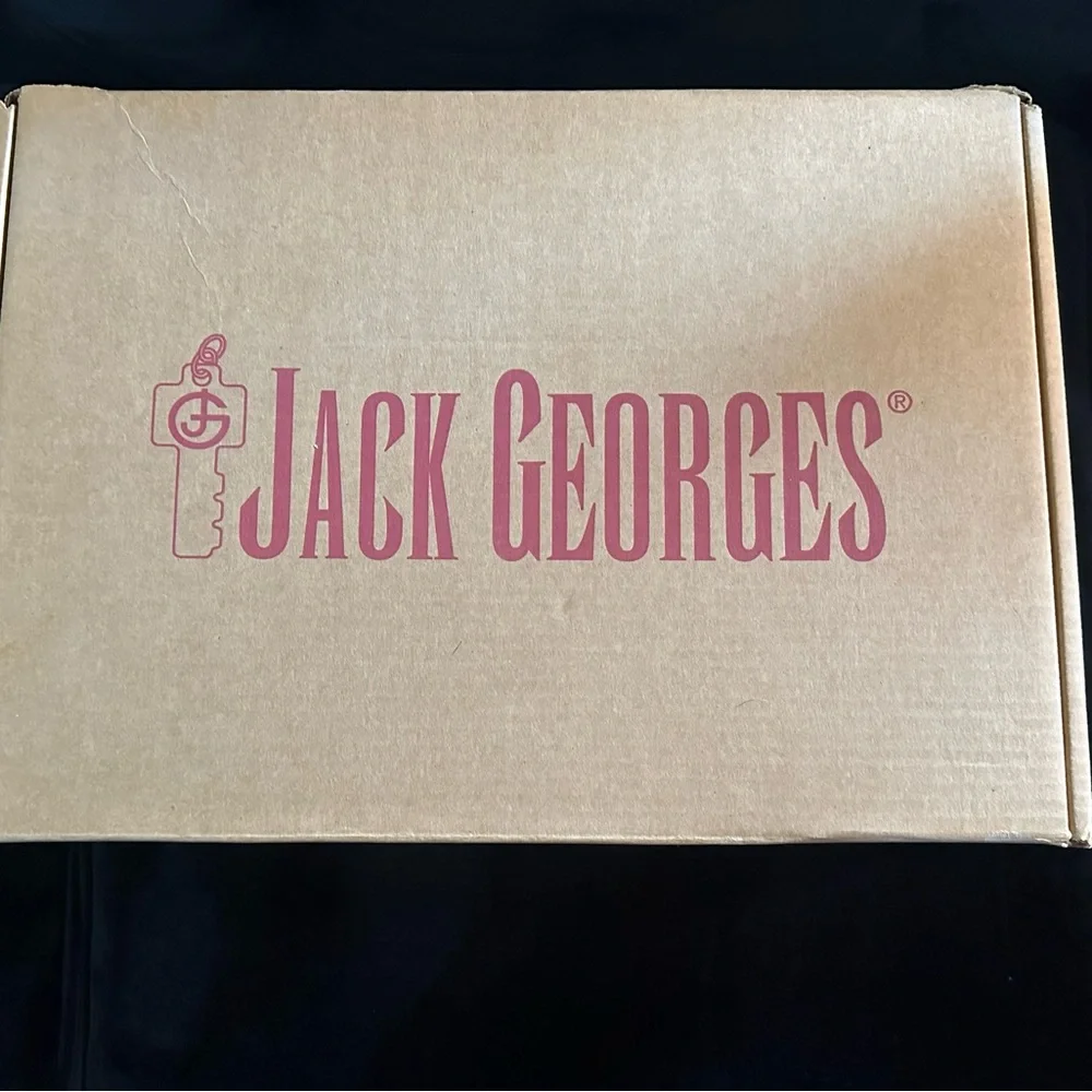 Jack Georges EXECUTIVE LEATHER BRIEFCASE #8415 Black leather